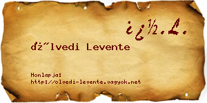 Ölvedi Levente névjegykártya